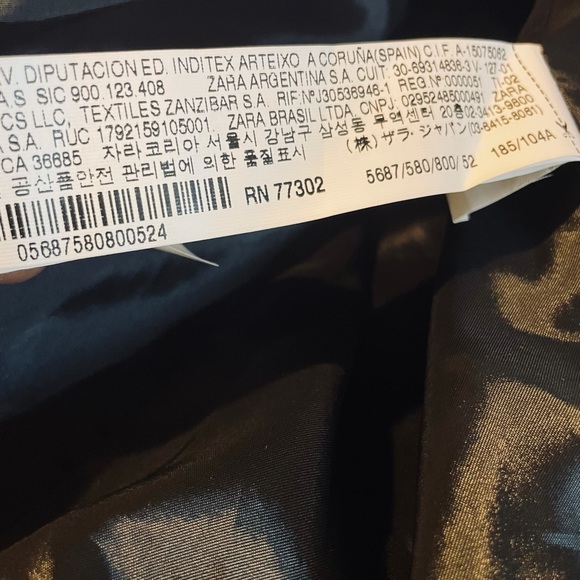 New Zara Men’s Black Sports Coat Size 42 - Picture 7 of 11